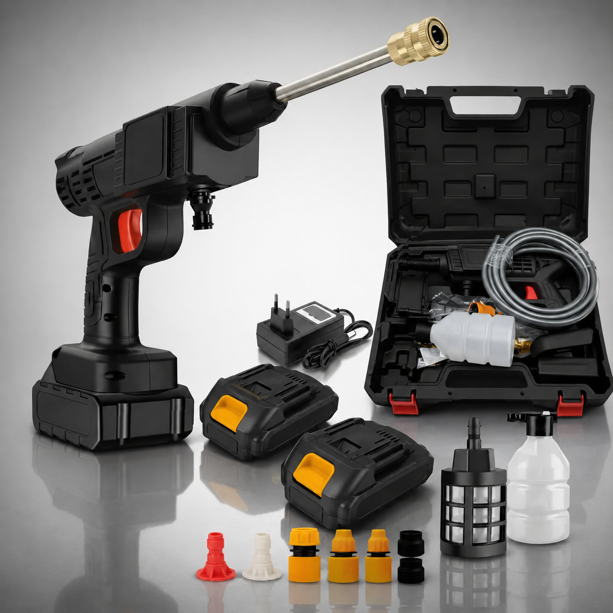 🚿 HydroForce™ Pro - Pistola Hidrolavadora con maletin